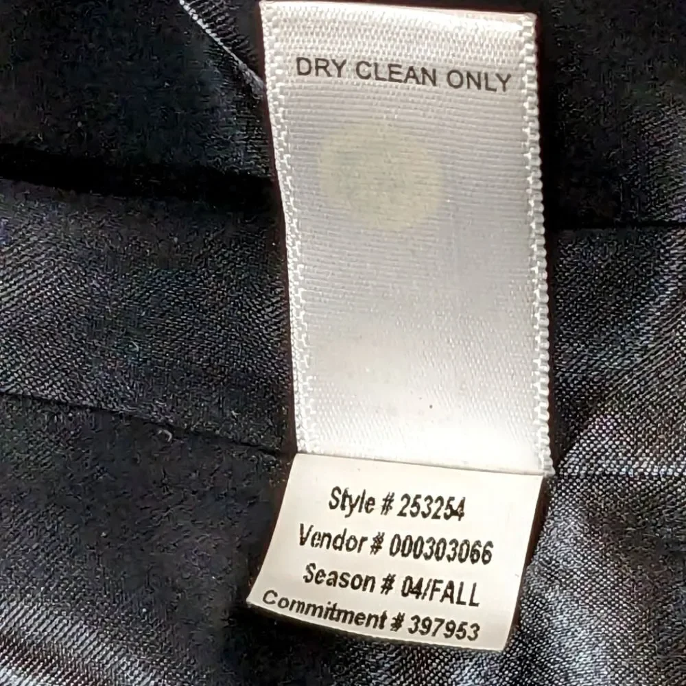 Banana Republic Double Breasted Black Pinstriped 99% Cotton Blazer Size 42R